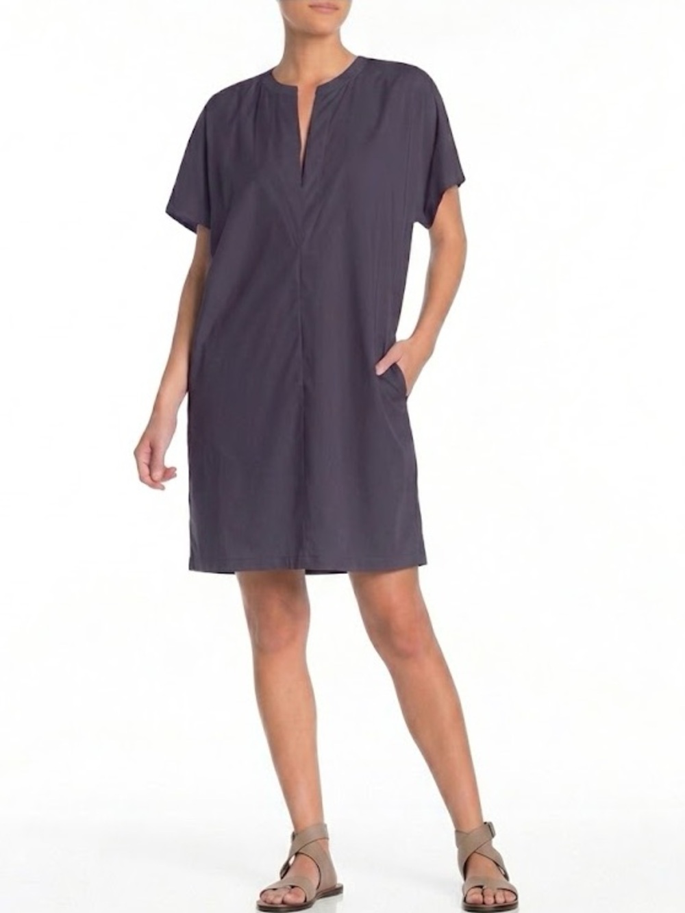 Vince. Cotton Short-Sleeve Shift Dress